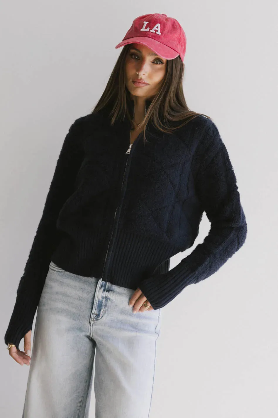 Sheena Quilted Jacket in Navy - FINAL SALE sold by bohme