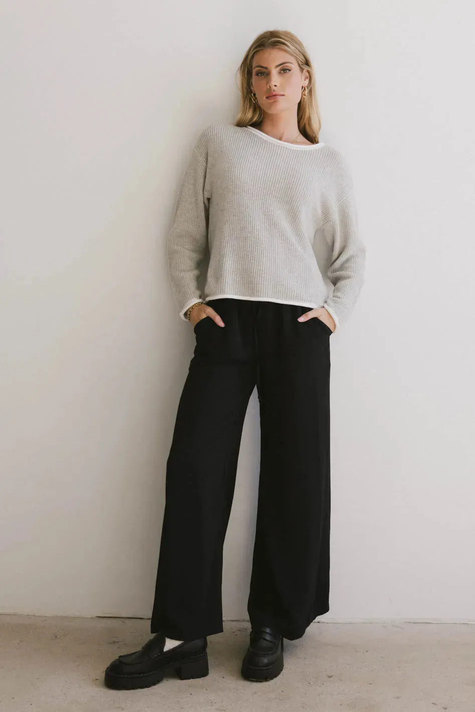 Mina Wide Leg Pants in Black - FINAL SALE sold by bohme product image thumbnail 2