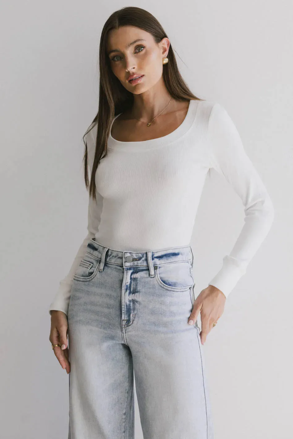 Tylar Scoop Neck Top in Ivory - FINAL SALE sold by bohme product image thumbnail 3