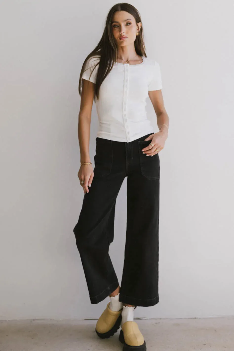 Ipsy Ribbed Tee in Ivory - FINAL SALE sold by bohme product image thumbnail 4