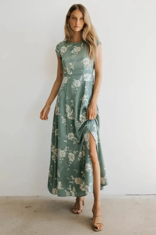 Daniella Floral Dress in Sage - FINAL SALE sold by bohme