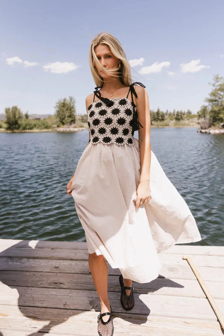 Perran Crochet Bodice Dress - FINAL SALE sold by bohme