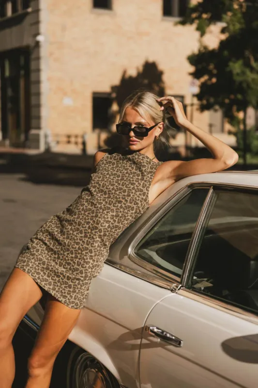 Penny Leopard Print Mini Dress - FINAL SALE sold by bohme