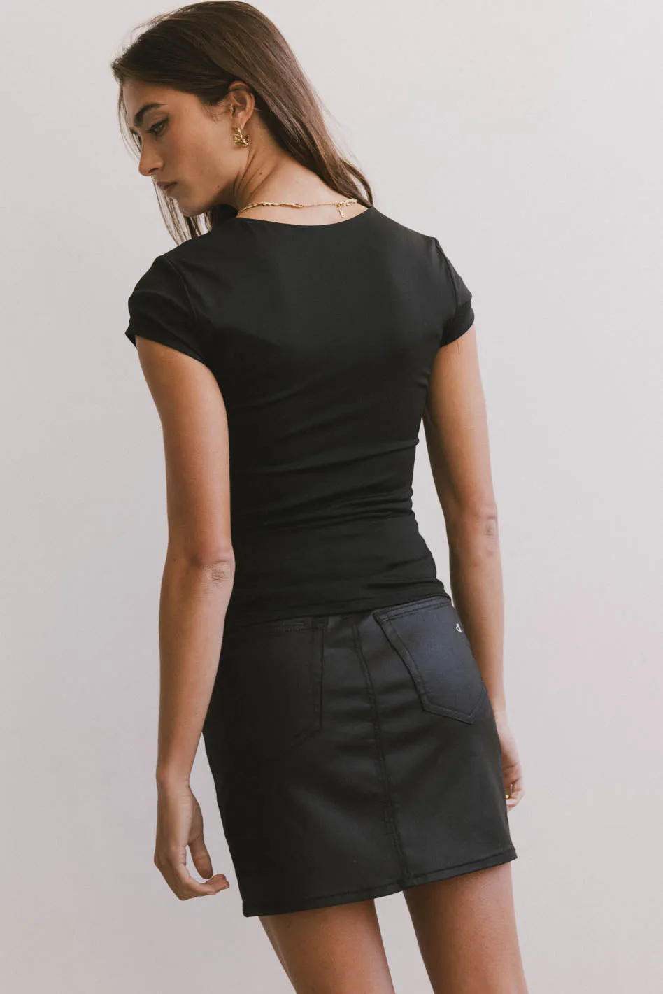 Irene Square Neck Top in Black - FINAL SALE sold by bohme product image thumbnail 3
