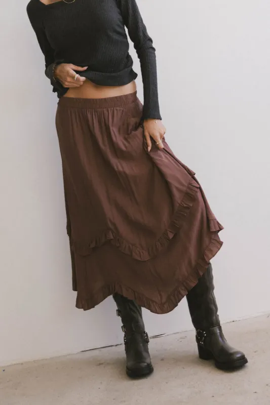 Franky Midi Skirt in Mauve - FINAL SALE sold by bohme