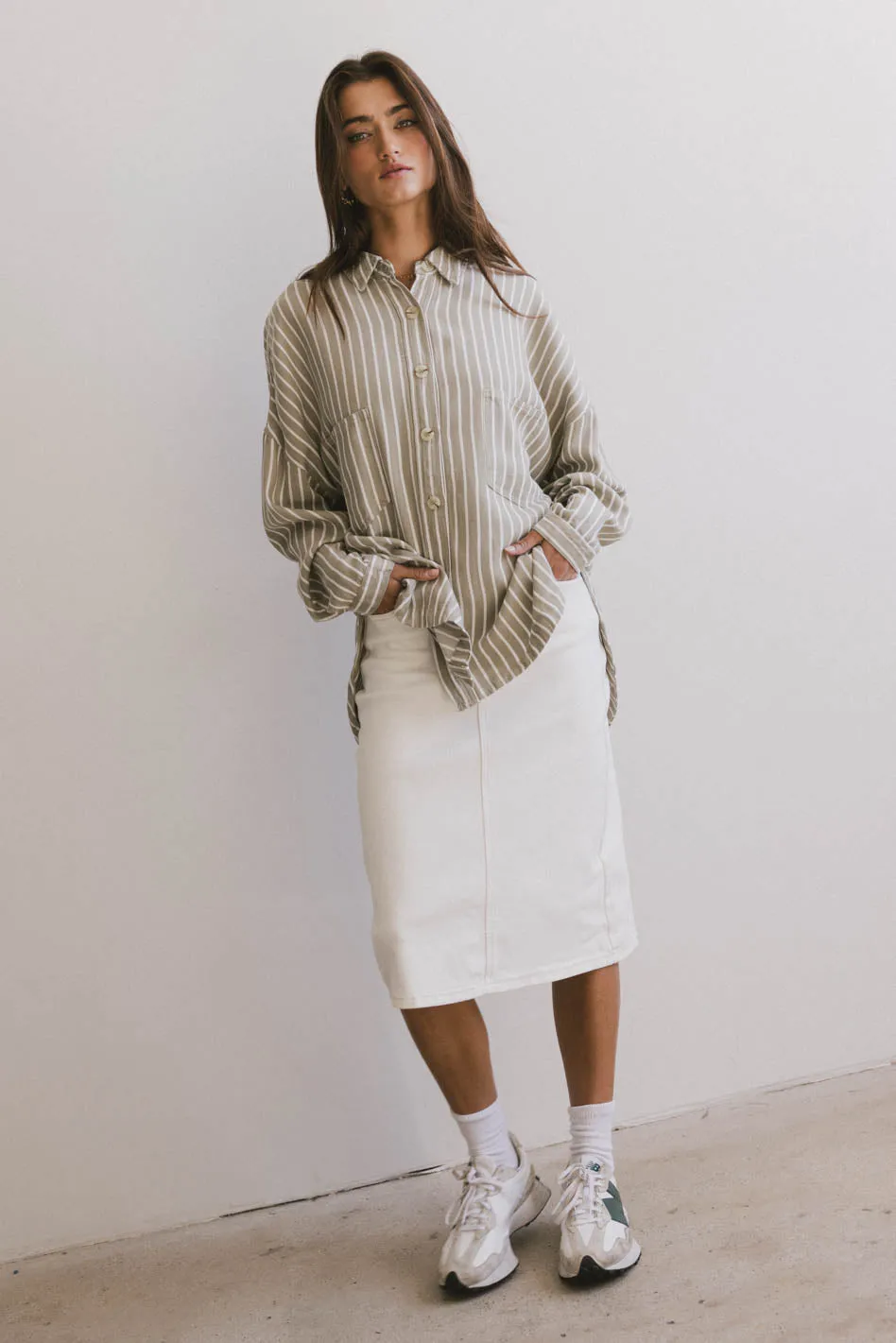 Ezti Striped Button Up - FINAL SALE sold by bohme product image thumbnail 3