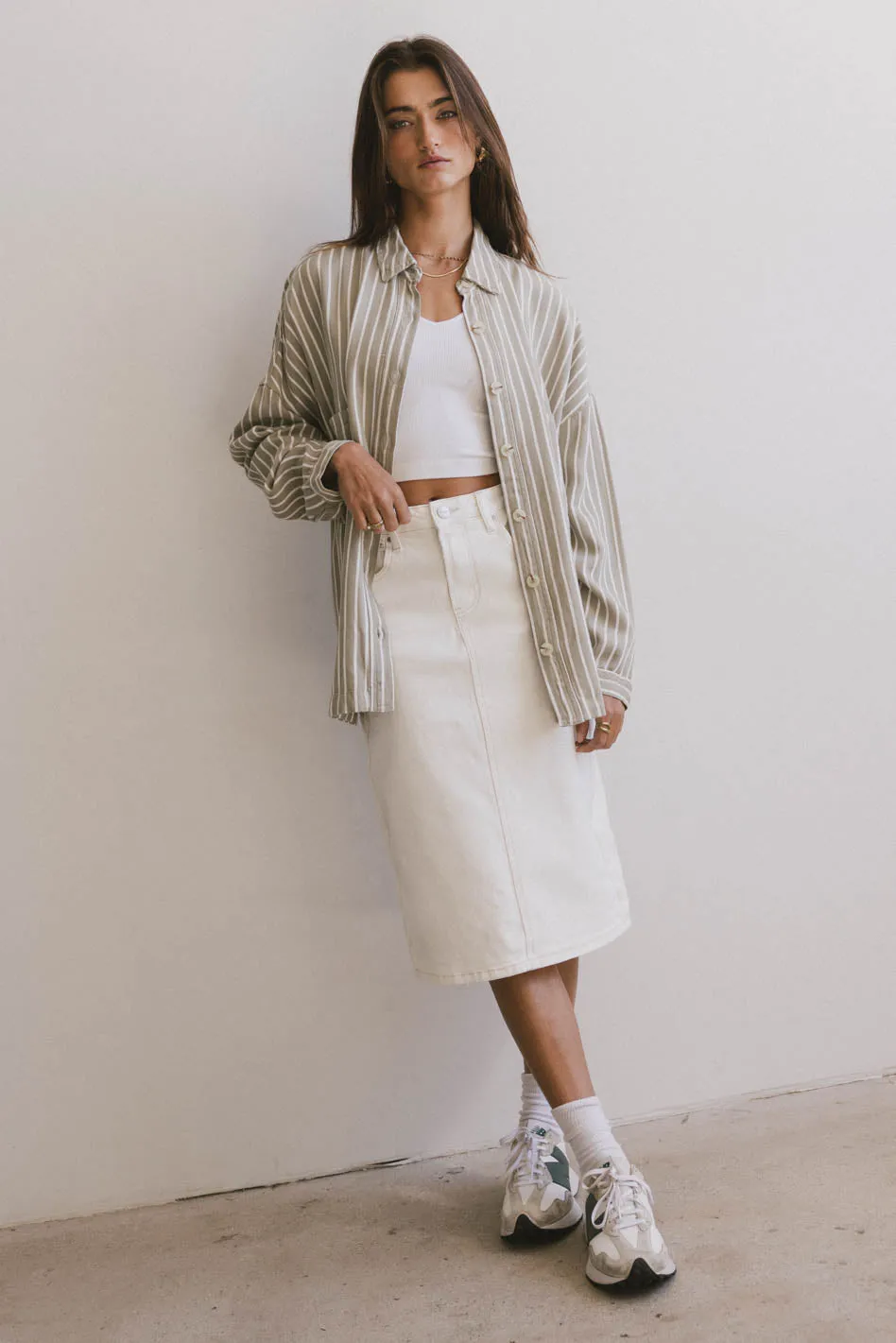 Ezti Striped Button Up - FINAL SALE sold by bohme product image thumbnail 5