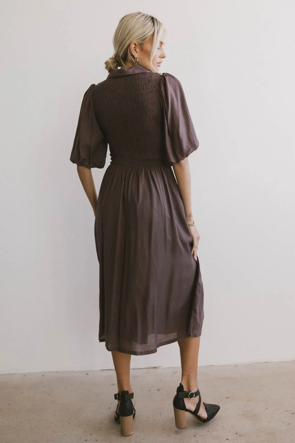 Belen Midi Dress in Mauve - FINAL SALE sold by bohme product image thumbnail 5