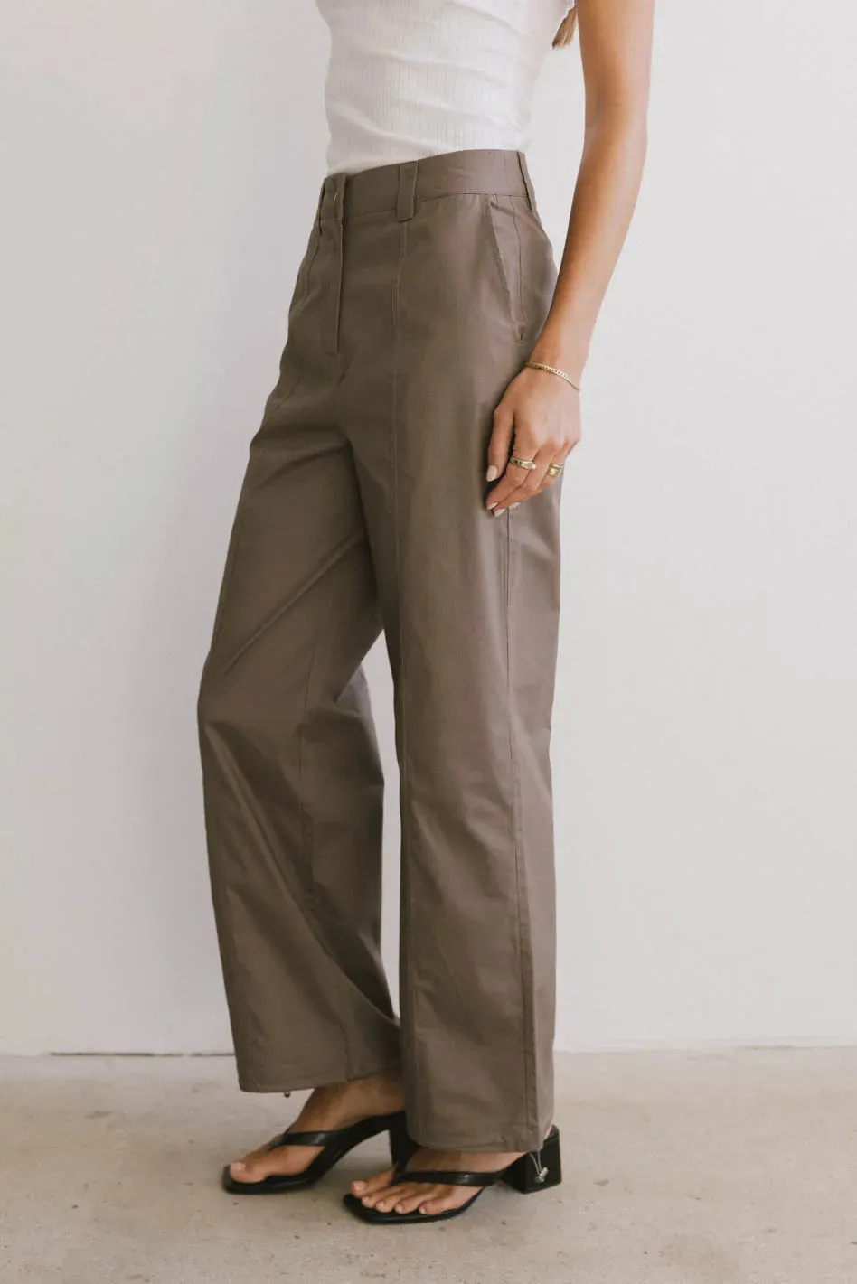 Frank and Oak Emma Wide Leg Pant in Mauve - FINAL SALE sold by bohme product image thumbnail 5