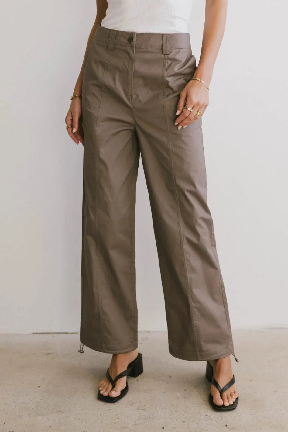 Frank and Oak Emma Wide Leg Pant in Mauve - FINAL SALE sold by bohme product image thumbnail 2