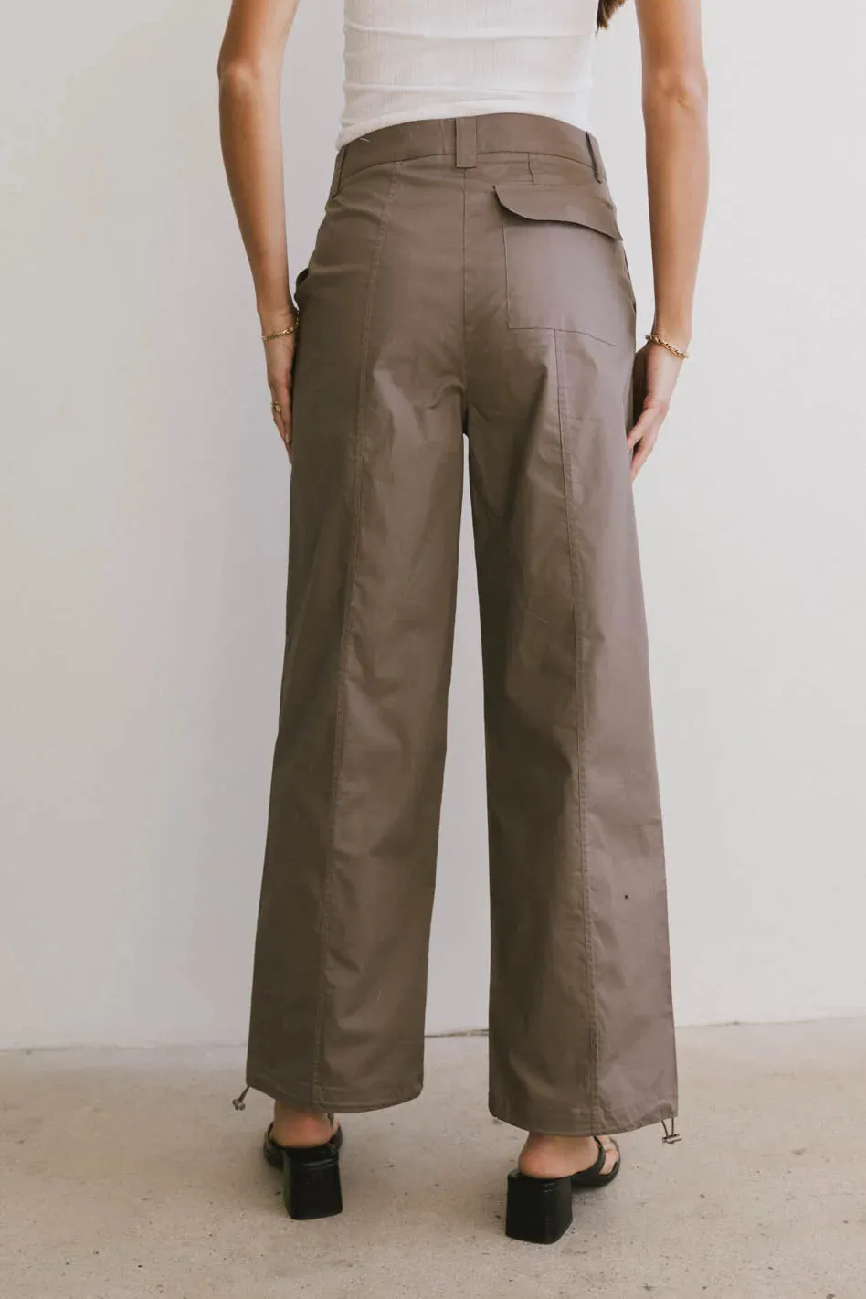Frank and Oak Emma Wide Leg Pant in Mauve - FINAL SALE sold by bohme product image thumbnail 3