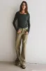 Cosette Ribbed Ruched Top in Teal - FINAL SALE sold by bohme