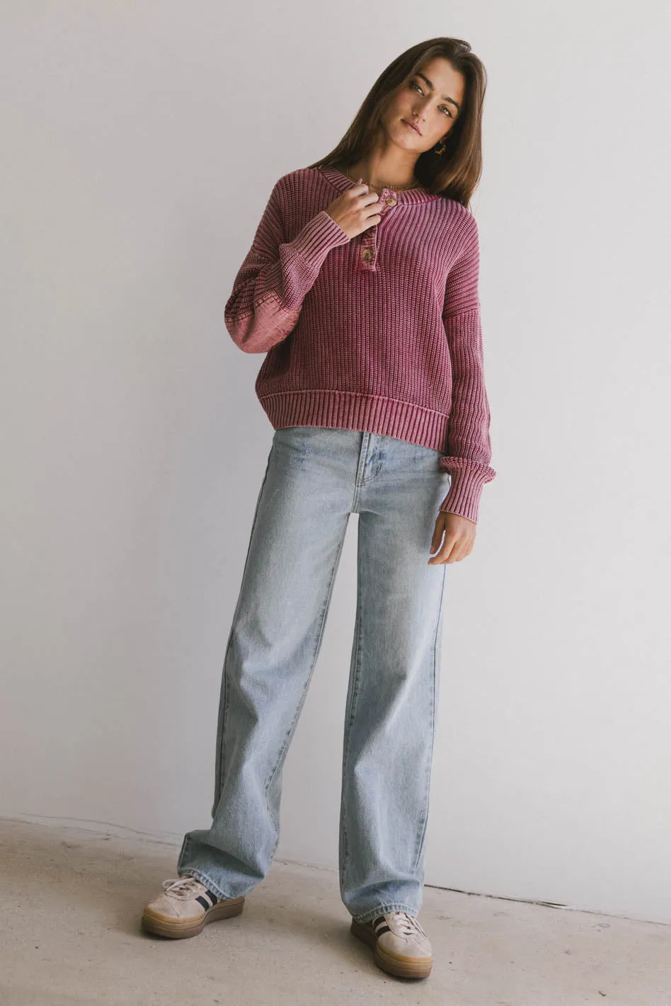 Inda Henly Sweater in Burgundy - FINAL SALE sold by bohme product image thumbnail 3