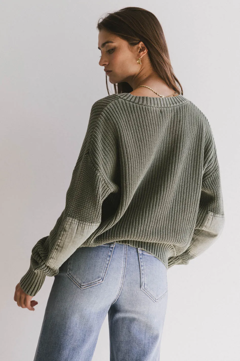 Inda Henley Sweater in Olive sold by bohme product image thumbnail 2