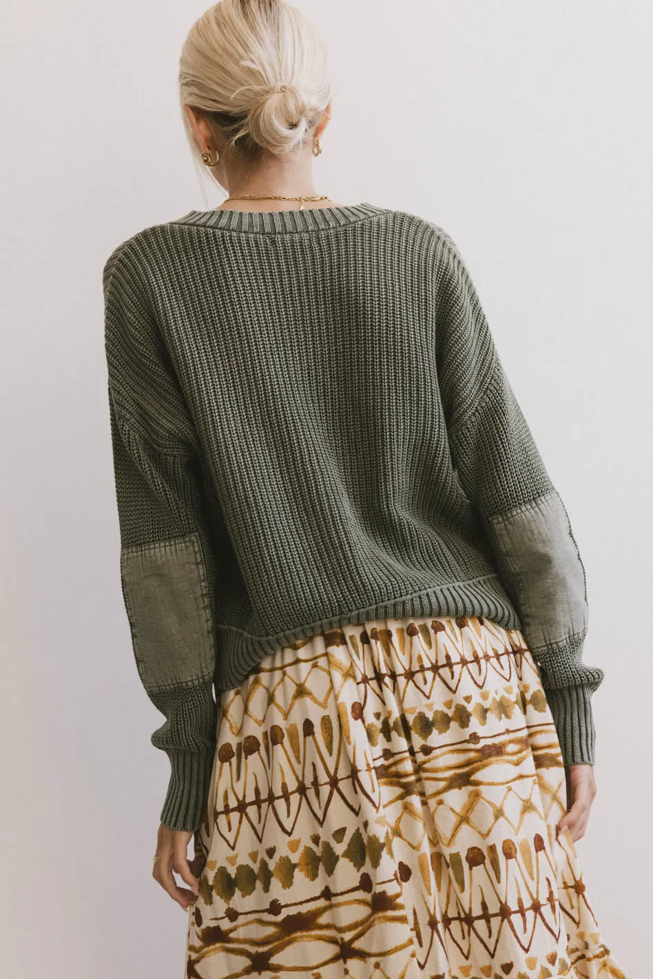 Inda Henley Sweater in Olive sold by bohme product image thumbnail 4