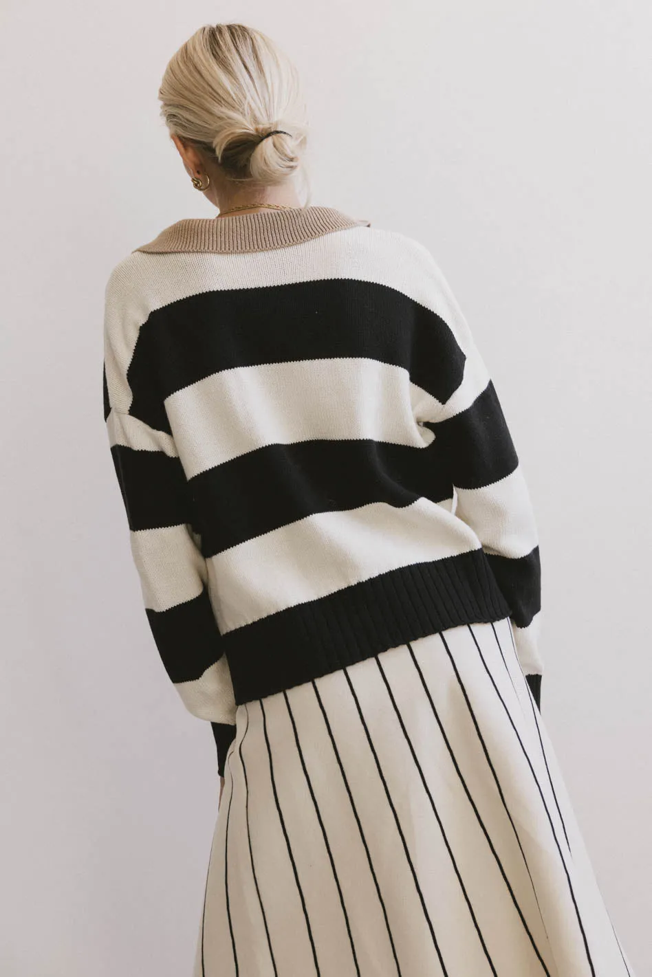 Akari Striped Sweater in Ivory - FINAL SALE sold by bohme product image thumbnail 5