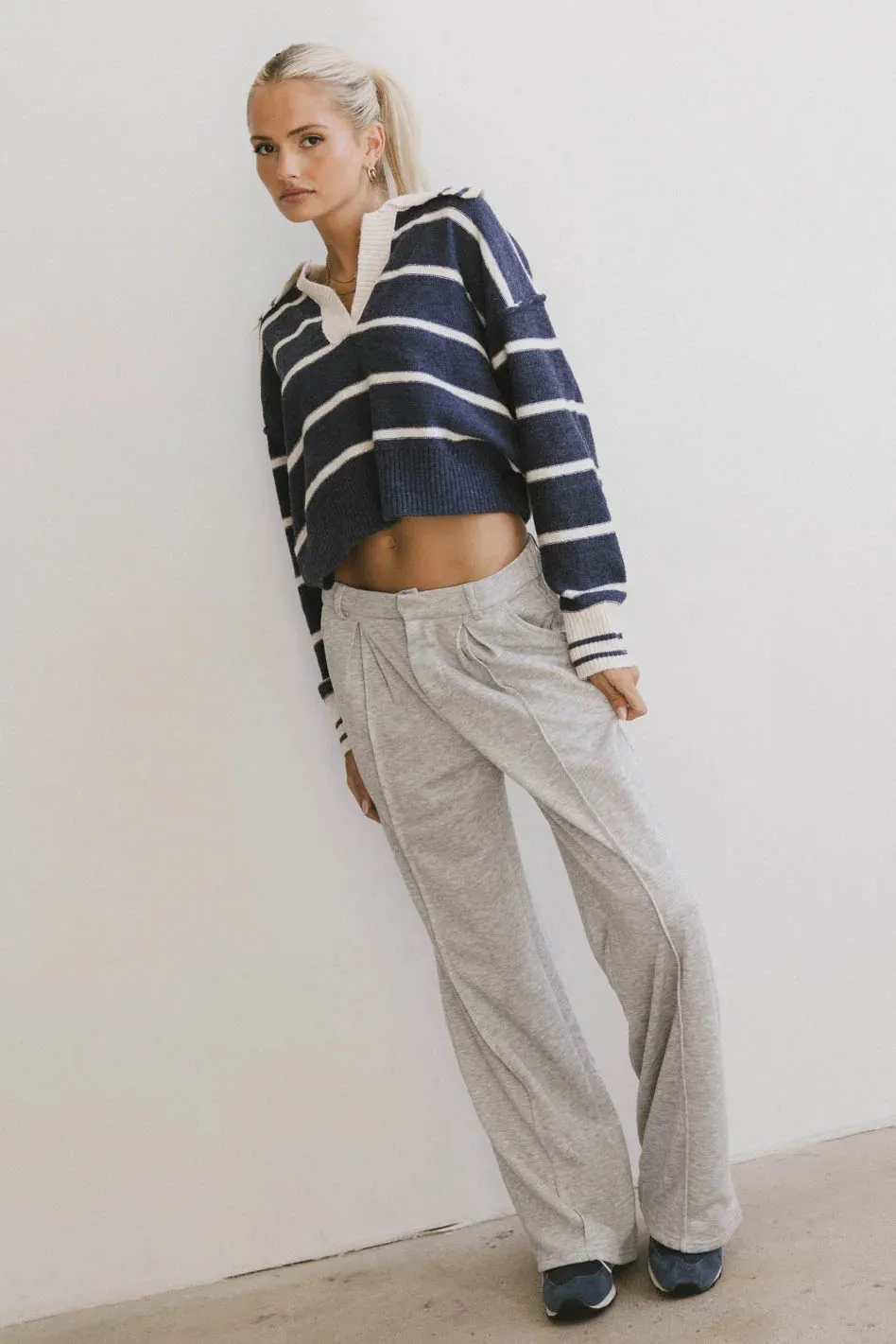 Marina Collared Pullover in Navy - FINAL SALE sold by bohme product image thumbnail 3