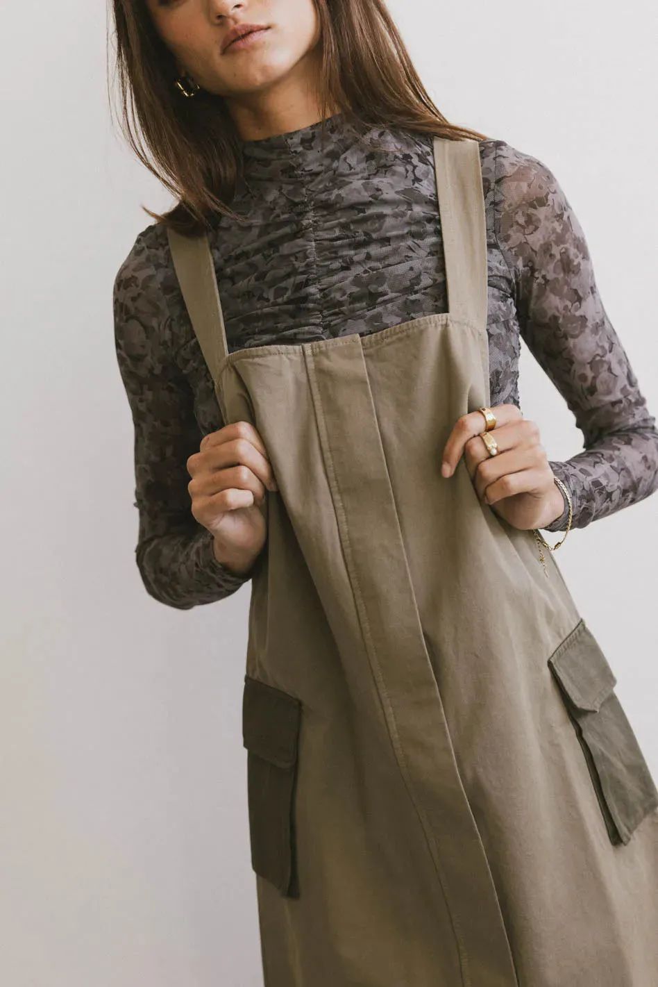 Jovi Cargo Overall Dress - FINAL SALE sold by bohme product image thumbnail 4