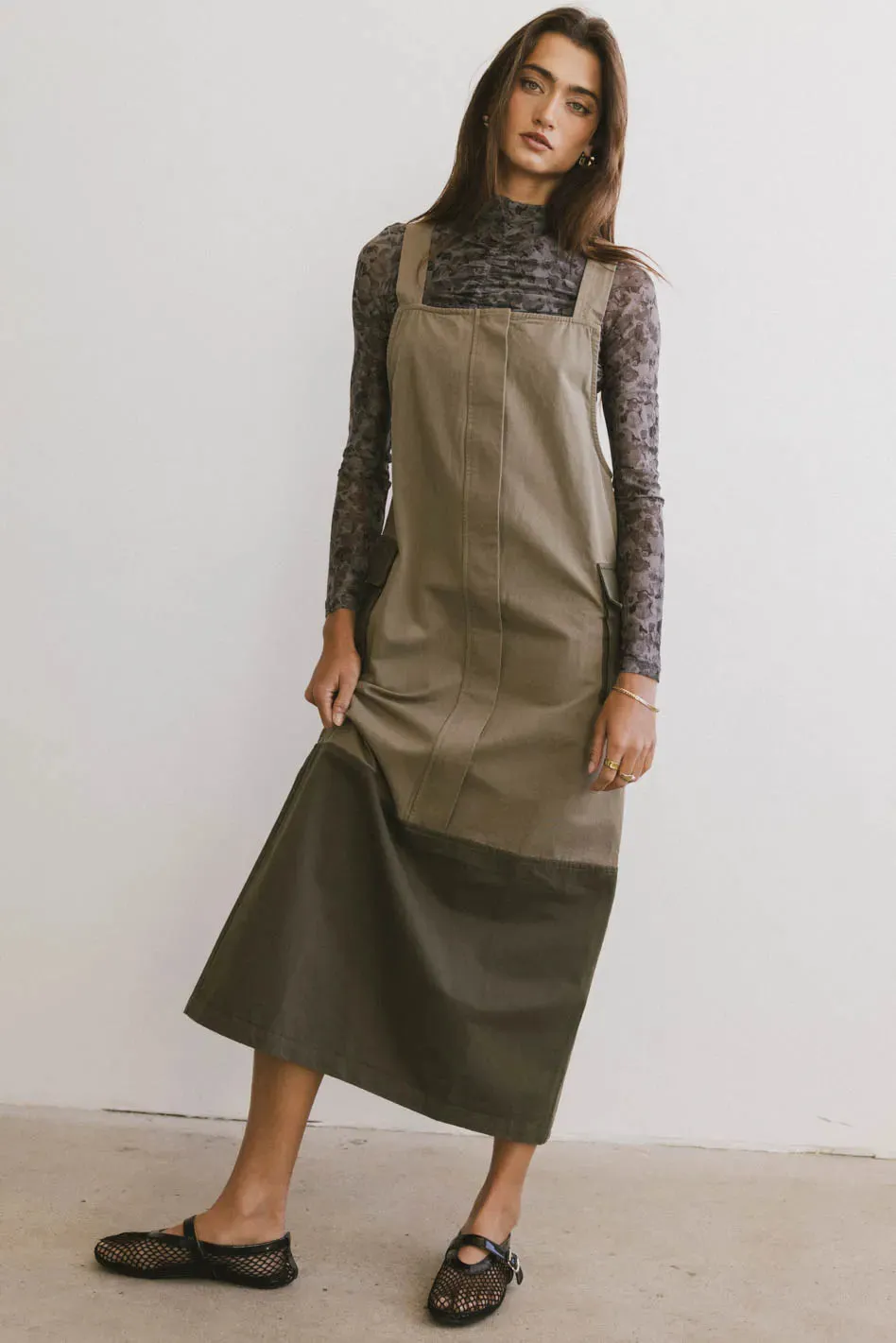 Jovi Cargo Overall Dress - FINAL SALE sold by bohme