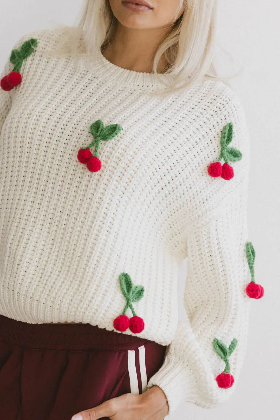 Cherry Knit Sweater - FINAL SALE sold by bohme product image thumbnail 3