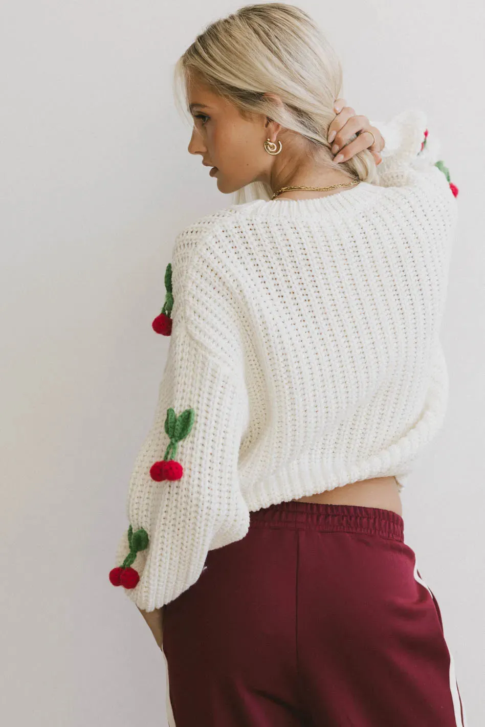 Cherry Knit Sweater - FINAL SALE sold by bohme product image thumbnail 5