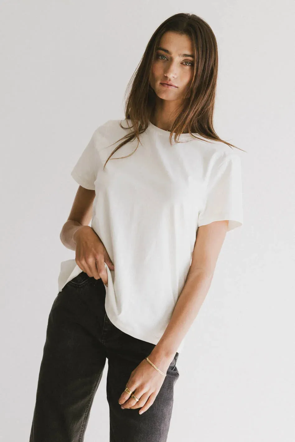 Weekend Vibe Tee in Ivory - FINAL SALE sold by bohme