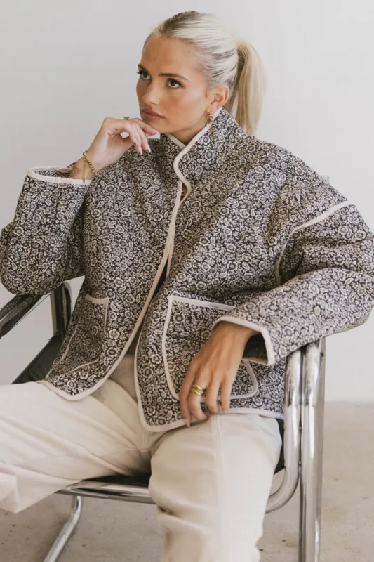 Kadee Quilted Jacket in Black sold by bohme