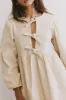 Tyler Peplum Mini Dress in Ivory Corduroy sold by bohme
