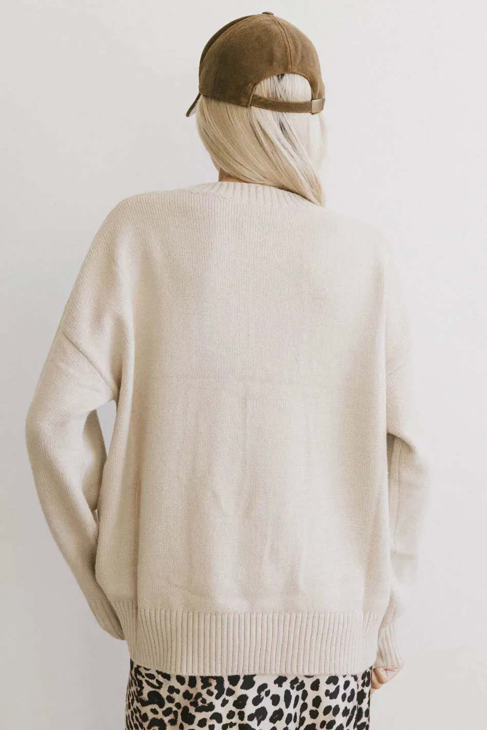 New York Crew Neck Sweater in Cream - FINAL SALE sold by bohme product image thumbnail 3