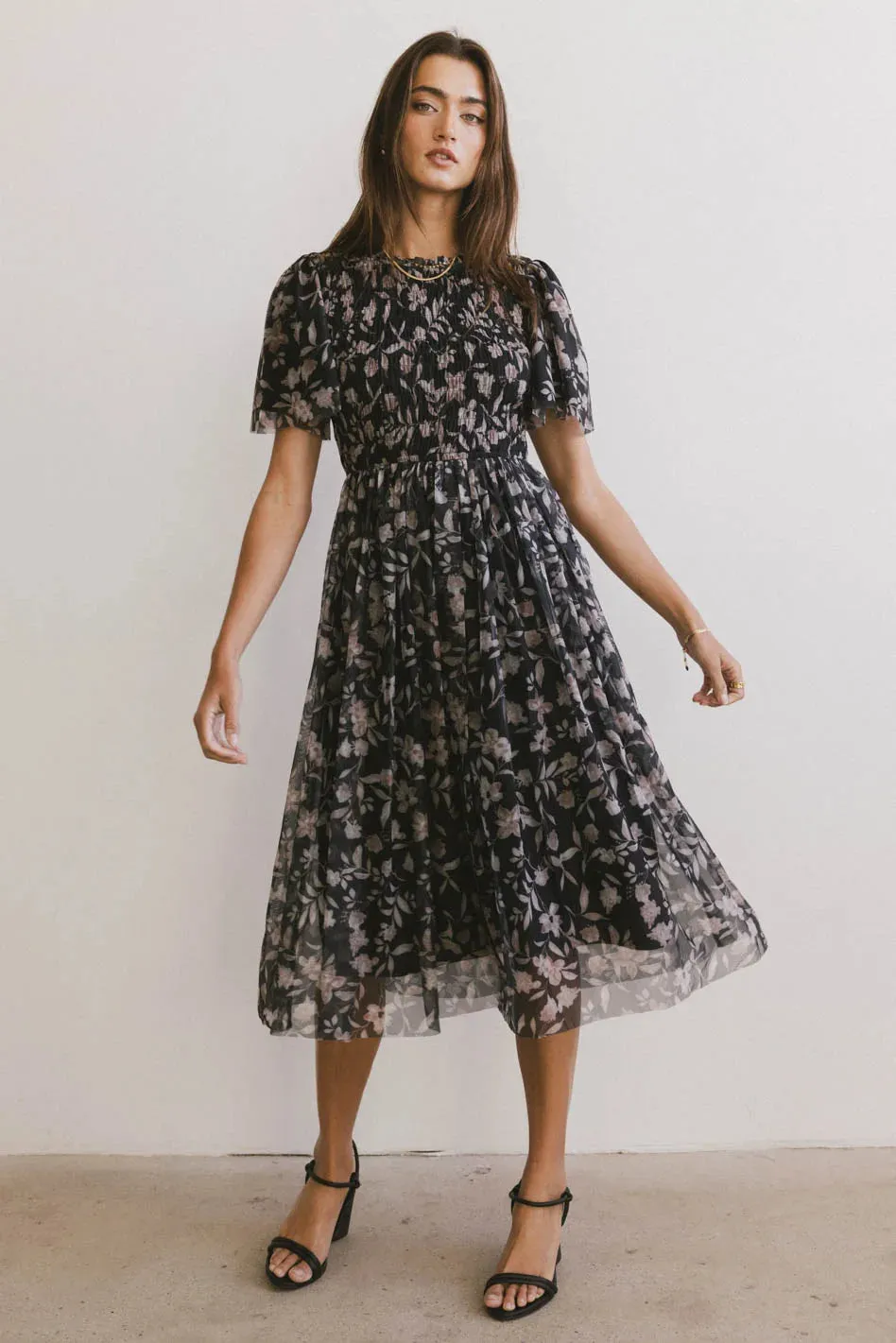 Sofia Midi Dress in Black - FINAL SALE sold by bohme