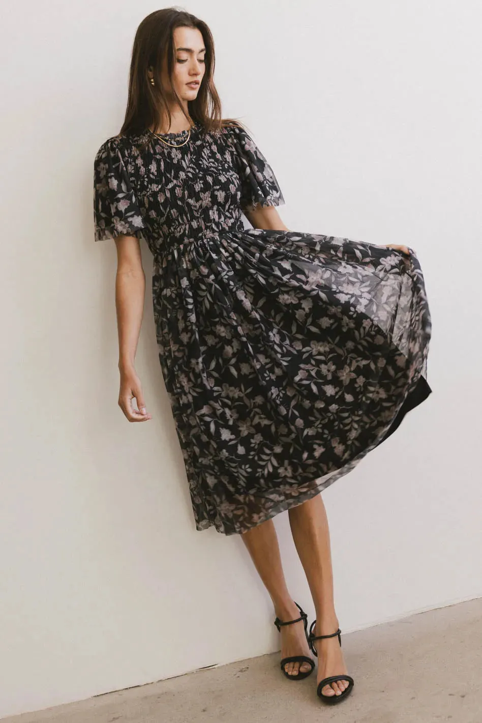 Sofia Midi Dress in Black - FINAL SALE sold by bohme product image thumbnail 3
