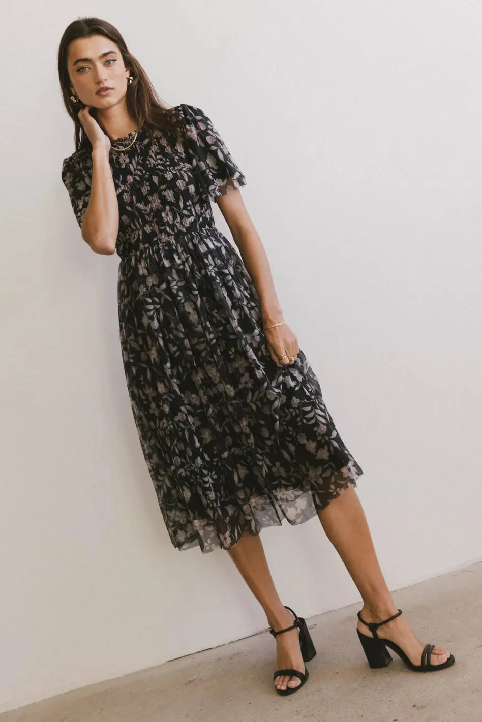Sofia Midi Dress in Black - FINAL SALE sold by bohme product image thumbnail 5
