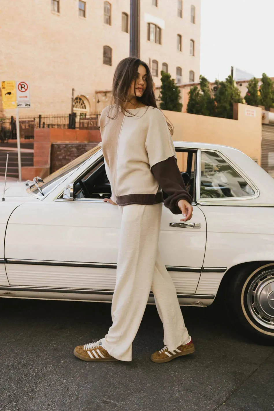Abara Colorblock Sweater in Oatmeal - FINAL SALE sold by bohme product image thumbnail 2