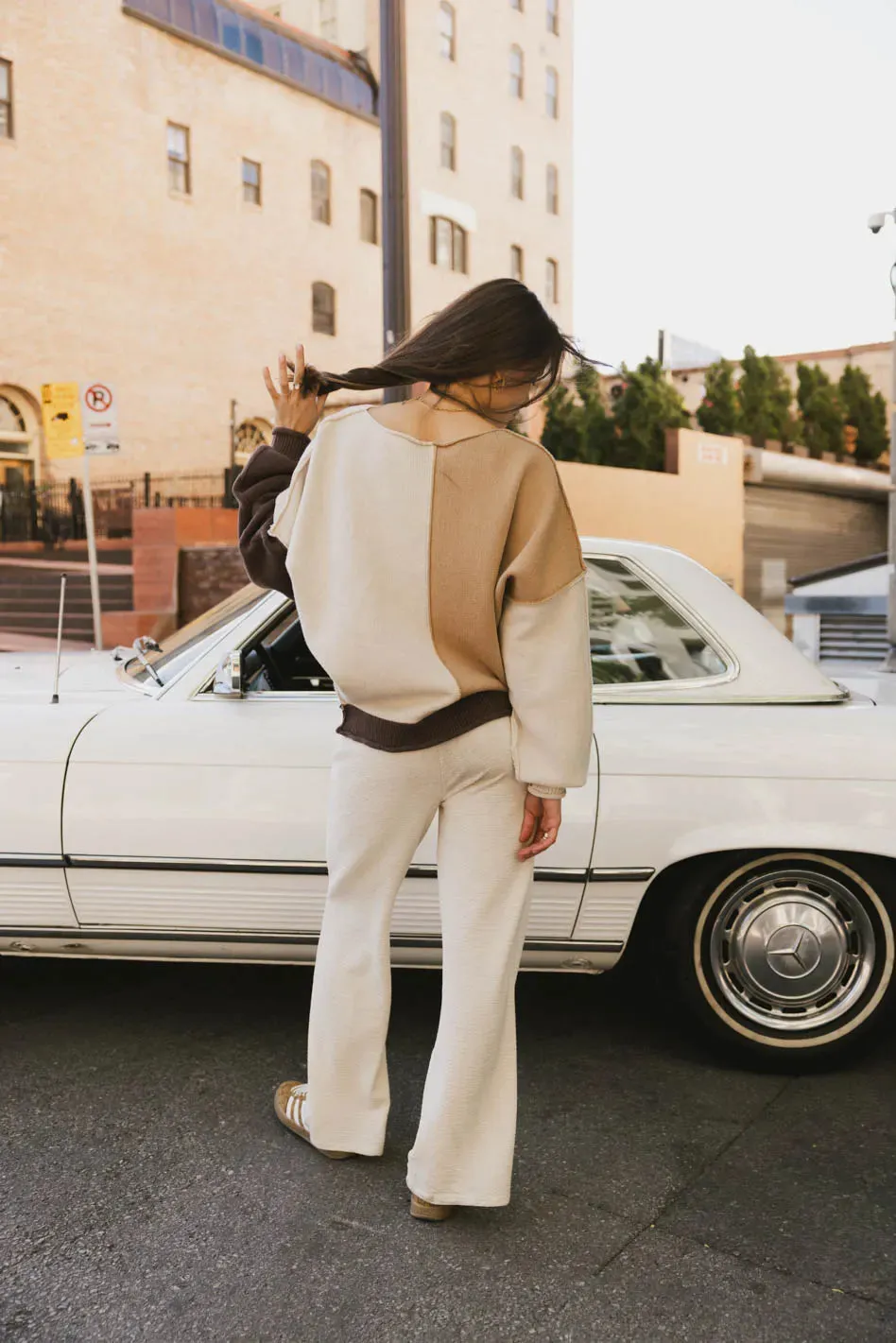 Abara Colorblock Sweater in Oatmeal - FINAL SALE sold by bohme product image thumbnail 3