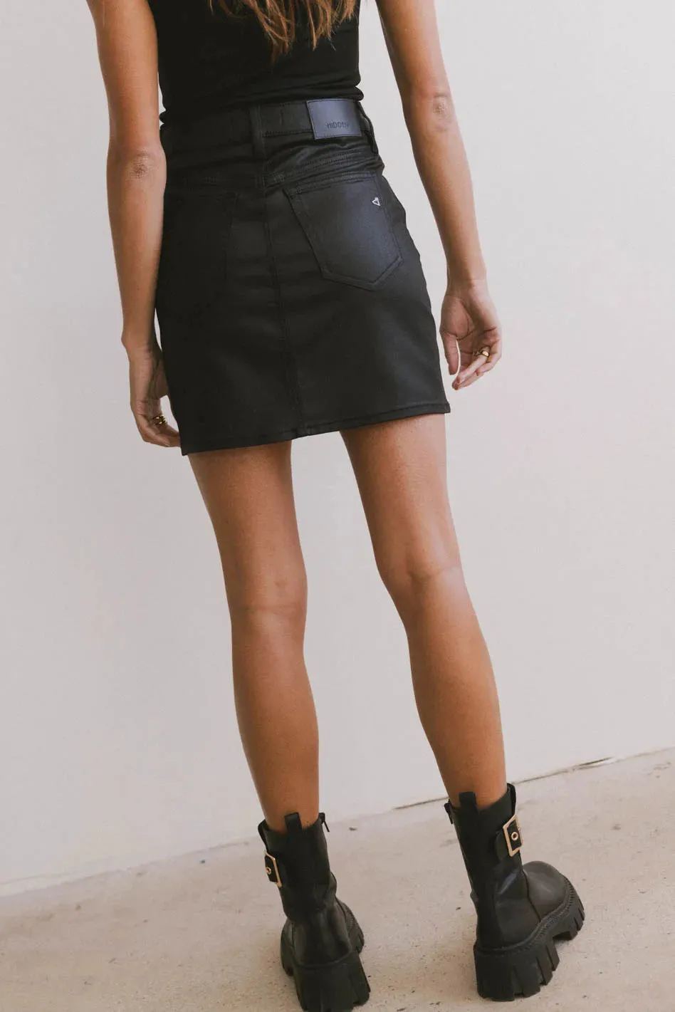 Maddox Coated Denim Mini Skirt - FINAL SALE sold by bohme product image thumbnail 5
