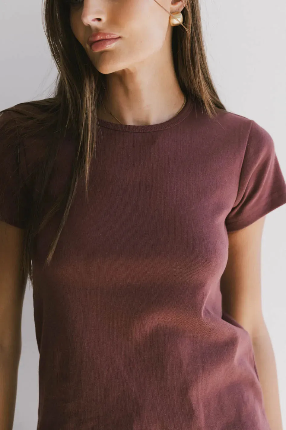 Briony Basic Tee in Wine - FINAL SALE sold by bohme product image thumbnail 2
