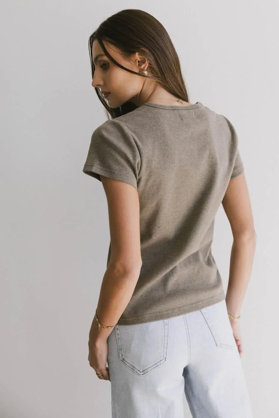 Briony Basic Tee in Olive - FINAL SALE sold by bohme product image thumbnail 3