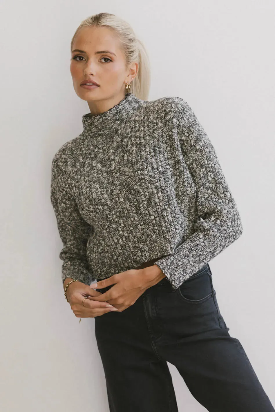 Kacee Knitted Sweater in Black - FINAL SALE sold by bohme
