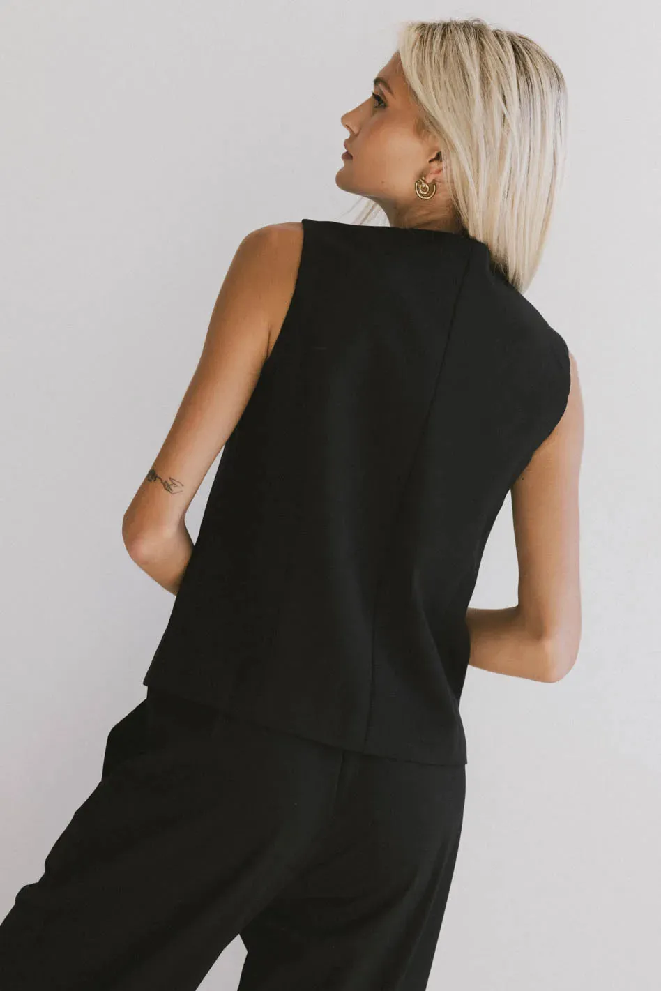 Eslyn Oversized Vest in Black sold by bohme product image thumbnail 3