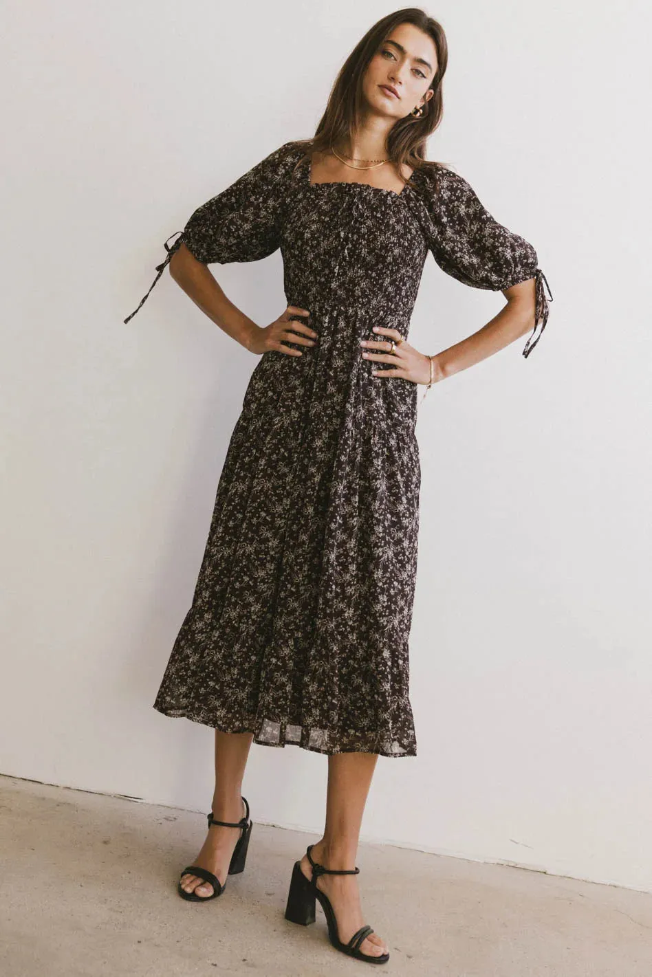 Juna Floral Midi Dress - FINAL SALE sold by bohme product image thumbnail 5