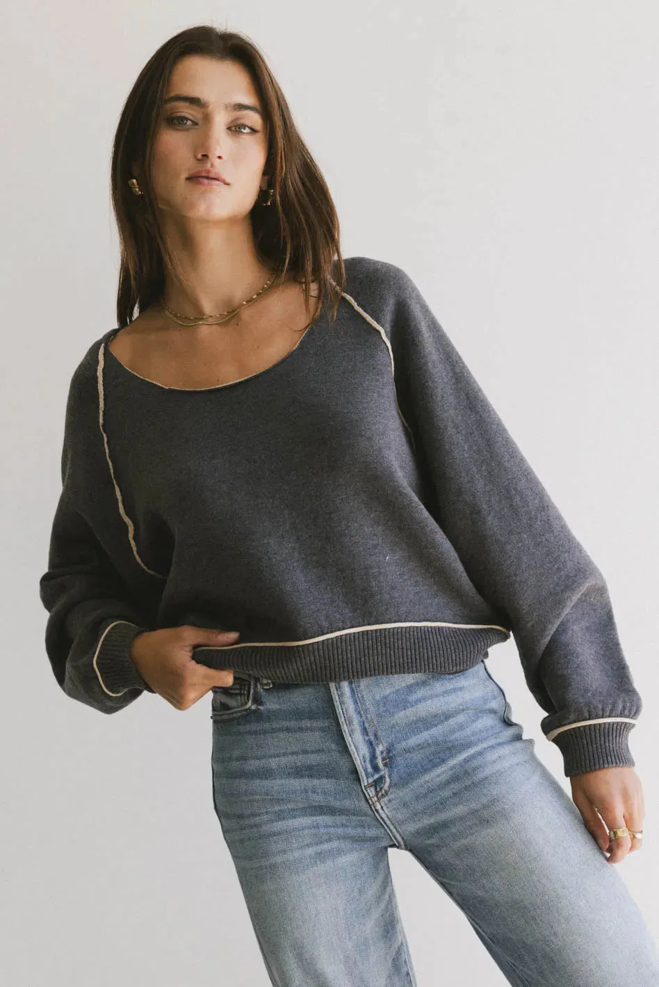 Lina Contrast Sweater - FINAL SALE sold by bohme product image thumbnail 3