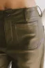 Sadie Wide Leg Pants in Olive Leather - FINAL SALE sold by bohme
