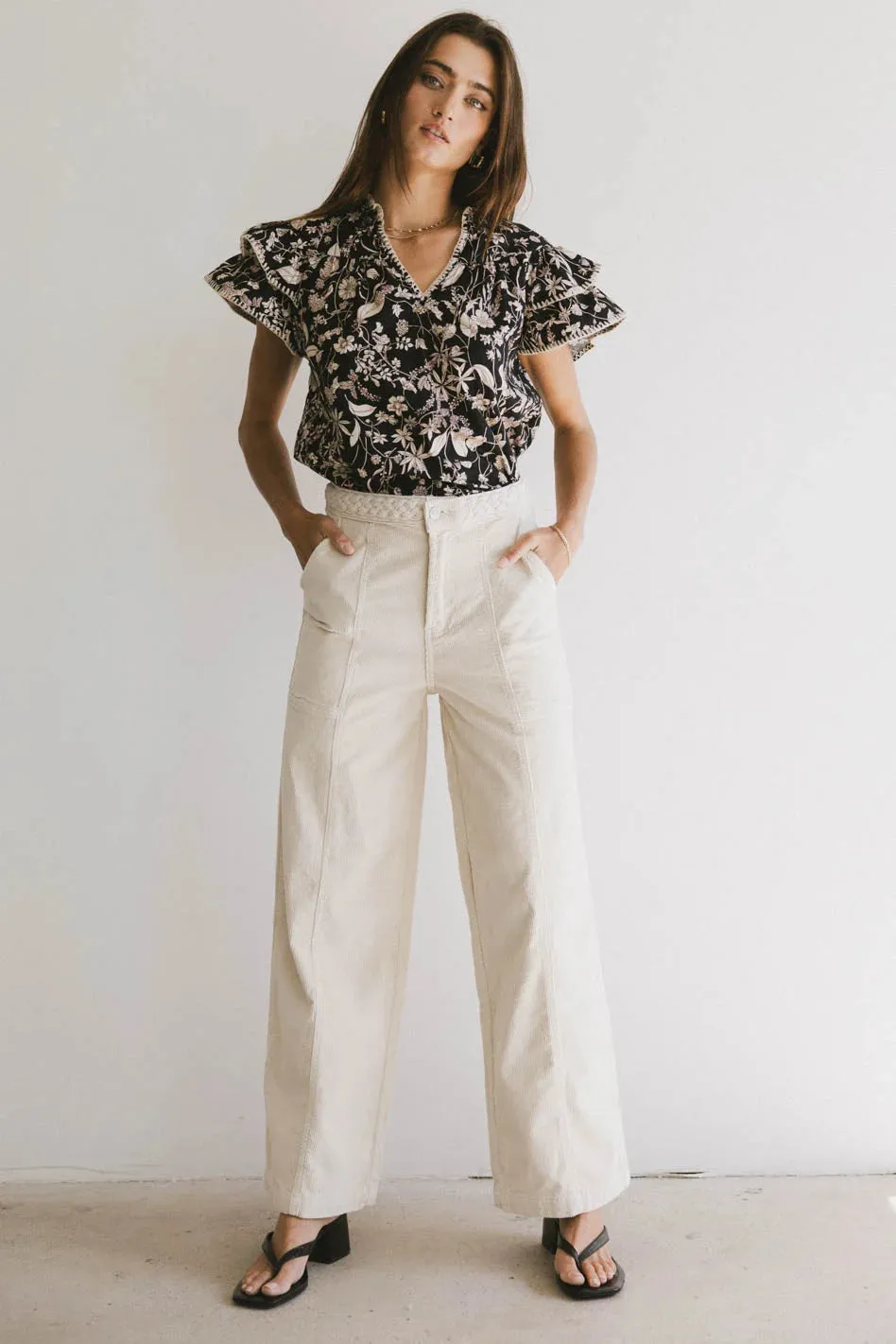 Rikki Printed Blouse in Black - FINAL SALE sold by bohme product image thumbnail 4