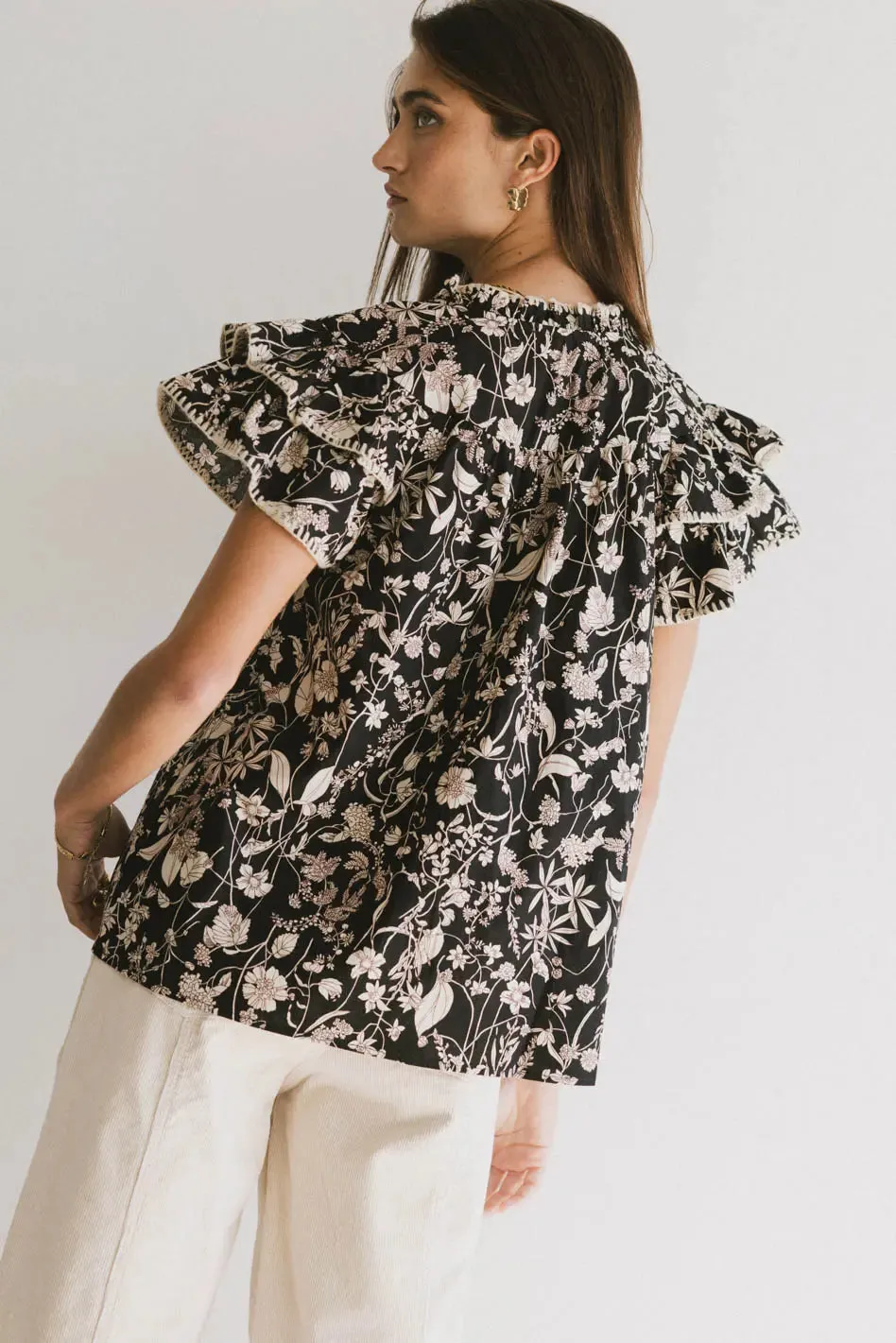 Rikki Printed Blouse in Black - FINAL SALE sold by bohme product image thumbnail 2