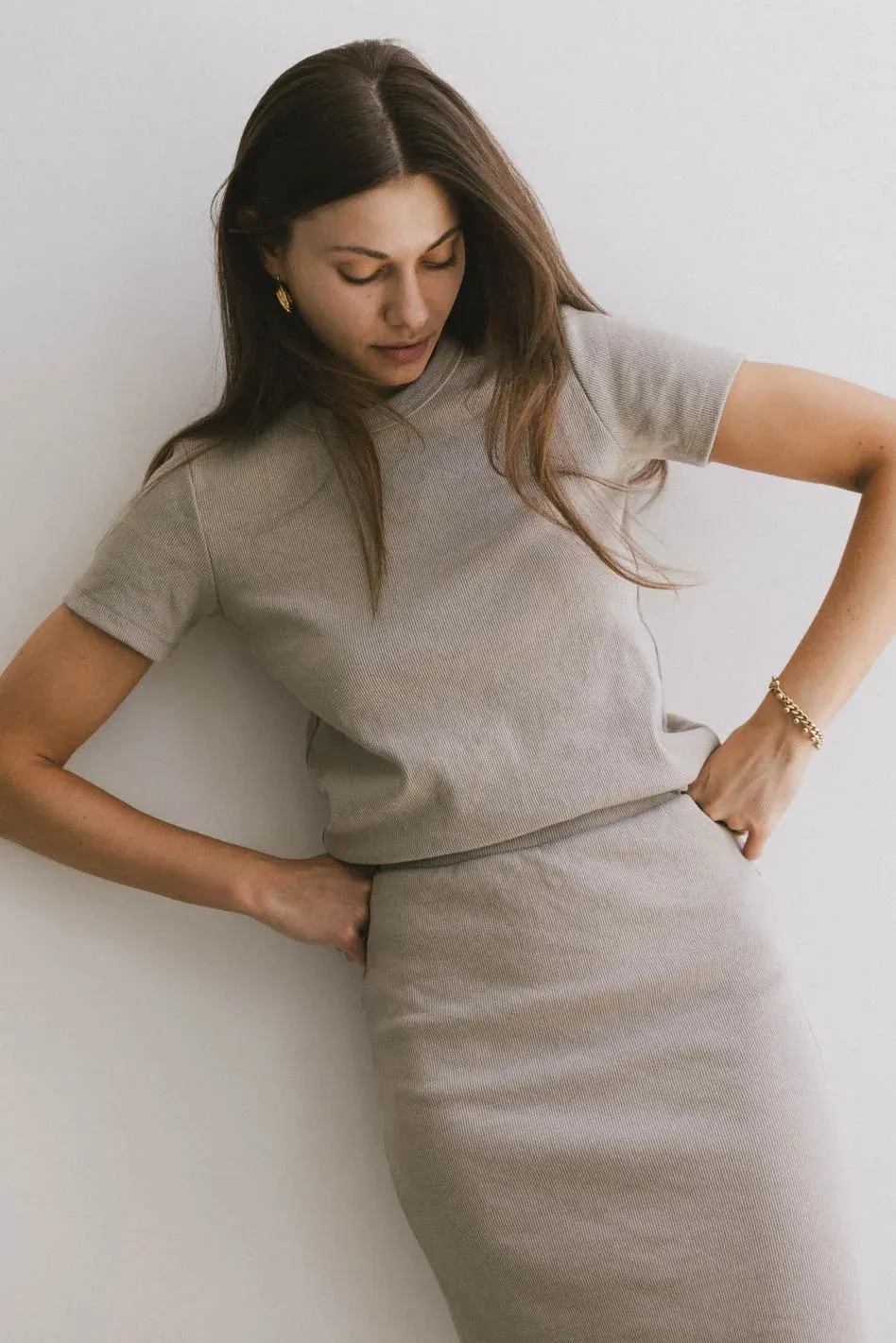 Calais Ribbed Top in Taupe - FINAL SALE sold by bohme product image thumbnail 4