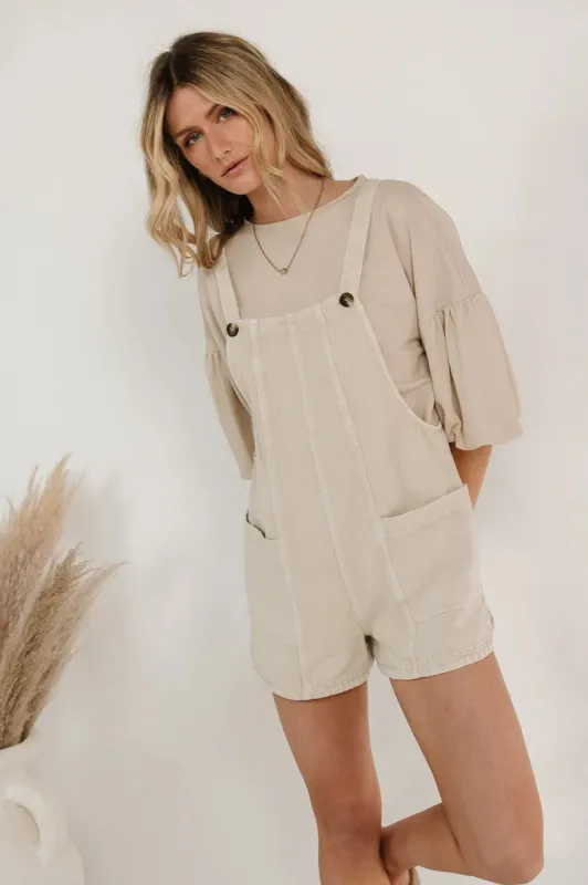 Boone Shortalls in Beige sold by bohme
