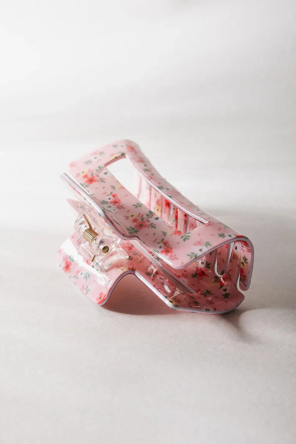 Floral Rectangle Claw Clip in Pink sold by bohme product image thumbnail 2