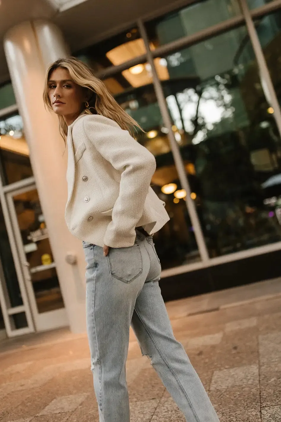 Isabella Blazer in White - FINAL SALE sold by bohme product image thumbnail 3