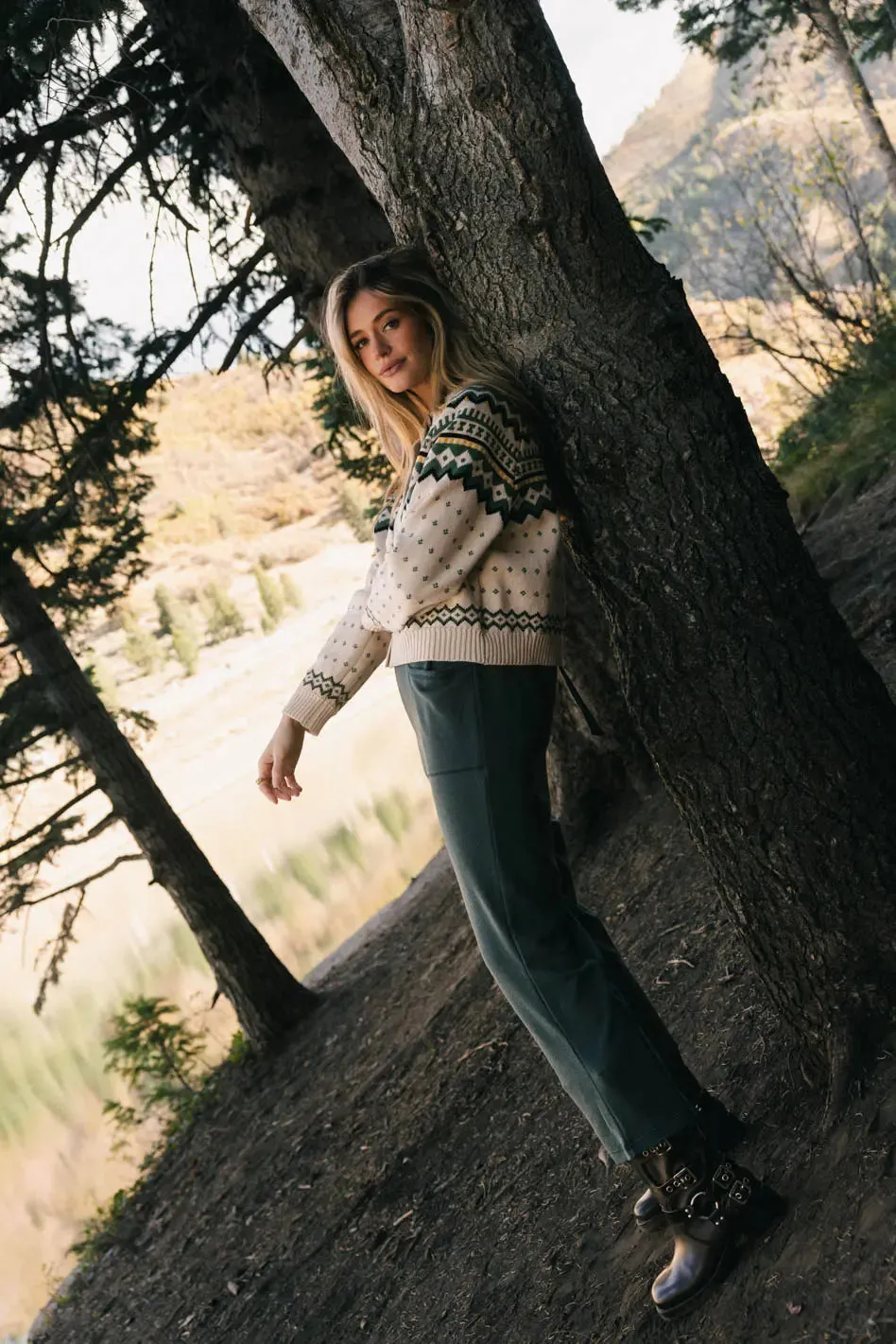 Kestrel Knit Overall in Moss - FINAL SALE sold by bohme product image thumbnail 4