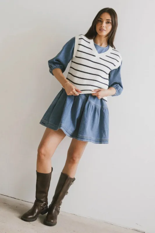 Ashen Sweater Vest in Navy - FINAL SALE sold by bohme